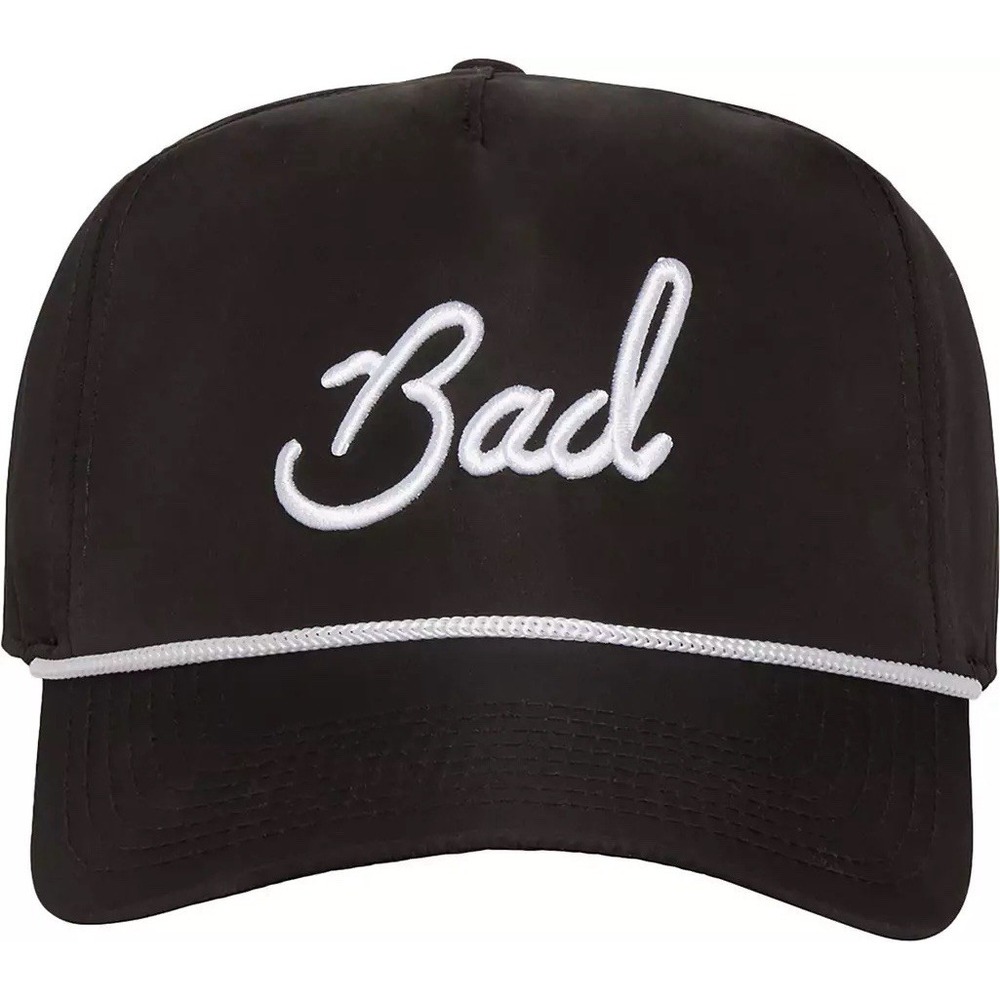 Bad Birdie Bad Rope Golf Hat Black White Snapback Cap Adult OS Golfcore Preppy